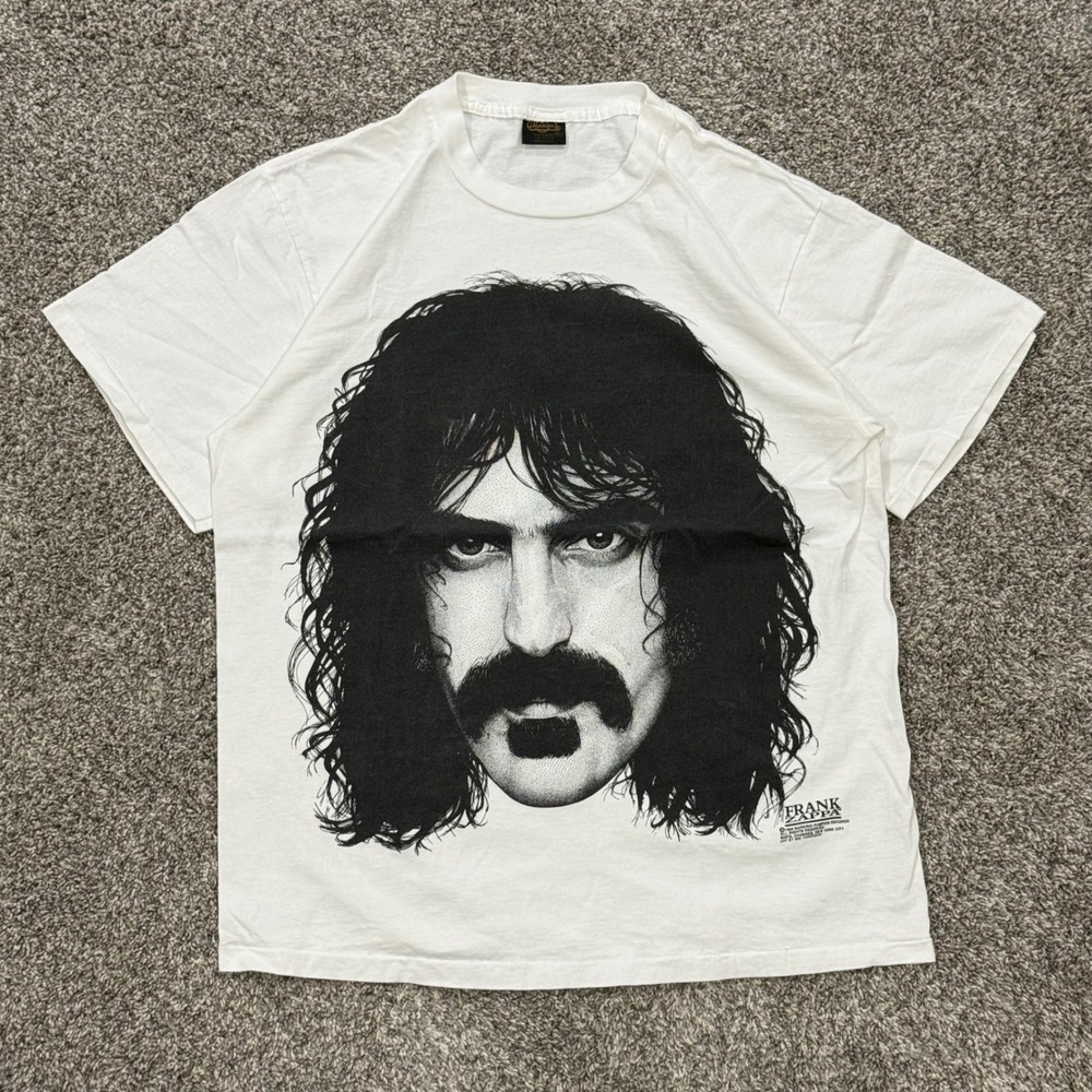 Vintage 1994 Frank Zappa Big Face Portrait T-Shirt Changes Mens XL Single Stitch